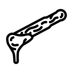 waxing spatula hair salon line icon vector illustration