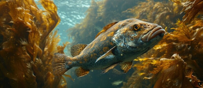 Haemulon scudderii is a grunt fish that inhabits California and Baja's Macrocystis pyrifera kelp forests.