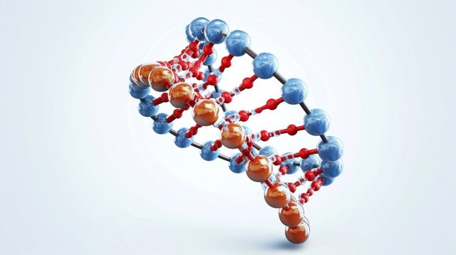 vector illustration of a DNA molecule structure, artistically rendered to highlight the complexity and beauty of genetic coding