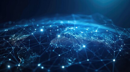 Global Connectivity Nexus - A visual representation of global connectivity, highlighting the intricate web of our digital world. 
