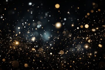 Black bokeh glitter background for special days like award shows or other glitter and glamour related events - obrazy, fototapety, plakaty