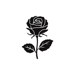 rose vector silhouette