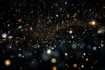 Black bokeh glitter background for special days like award shows or other glitter and glamour related events © Wizzi
