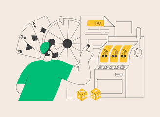 Gambling income abstract concept vector illustration.