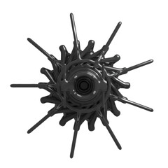 Metal abstract shape, 3d render © neurostructure