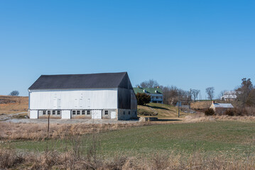 Obraz premium The Roulette Farm on a February Afternoon, Antietam National Battlefield, Maryland USA