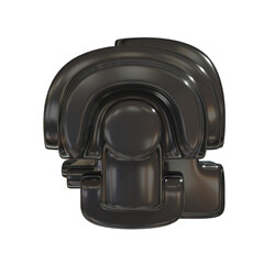 Metal abstract shape, 3d render © neurostructure