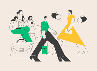 Fashion week abstract concept vector illustration.