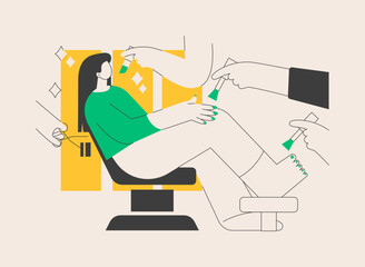 Beauty salon abstract concept vector illustration.