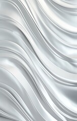 Fototapeta premium Silver waves background with wavy lines. Generative AI.