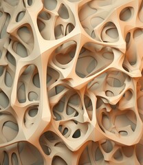 Abstract illustration of a 3d printed structure. Generative AI.