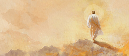 Jesus. Watercolor biblie story