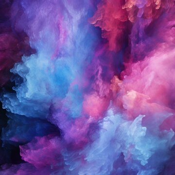 Colorful smoke cloud background. Generative AI.