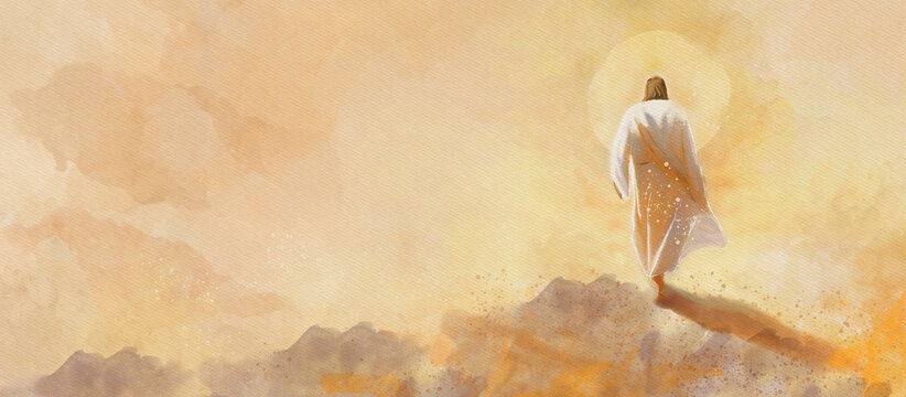 Jesus. Watercolor biblie story