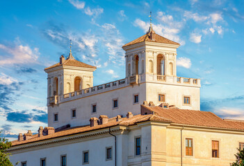 Fototapeta na wymiar Villa Medici on Pincian hill in Rome, Italy