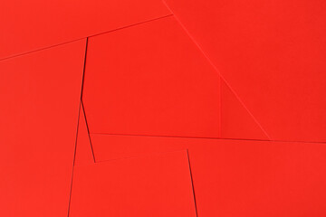 Closeup view of red paper sheets as background