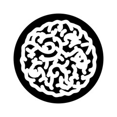 drunken noodles thai cuisine glyph icon vector illustration