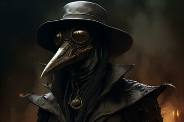 Plague doctor medieval. Control gothic. Generate Ai