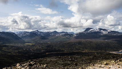 Majestic mountains in Norway. Trollheimen Mountains.