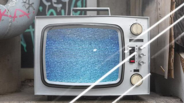 vintage television in urban settings