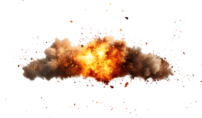 Explosion border isolated on transparent background 