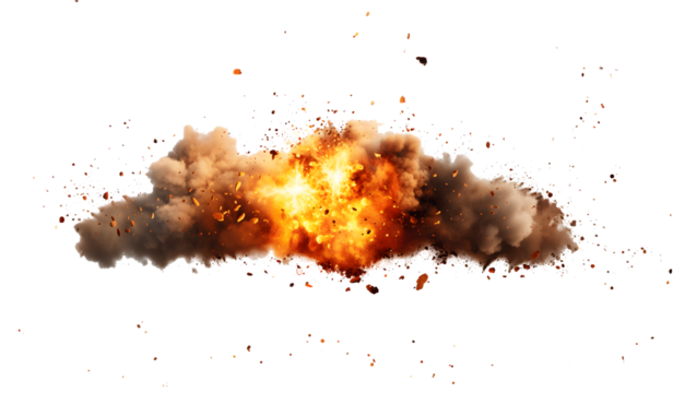 Explosion border isolated on transparent background 