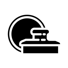 wax applicator hair salon glyph icon vector illustration