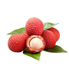 lychee isolated on white background. With clipping path.