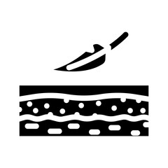 smooth skin hair salon glyph icon vector illustration