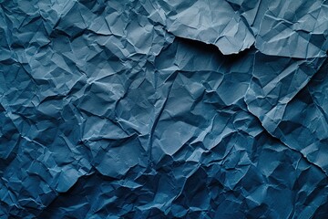 Blue crumpled paper background