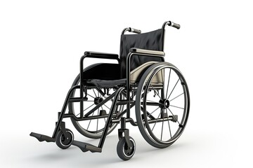 Fototapeta na wymiar Wheelchair on white background