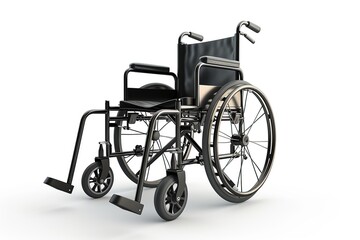 Fototapeta na wymiar Wheelchair on white background