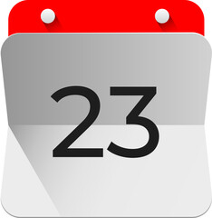 Vector simple icon calendar, weekend 31 day of the month, collection of calendar symbols.