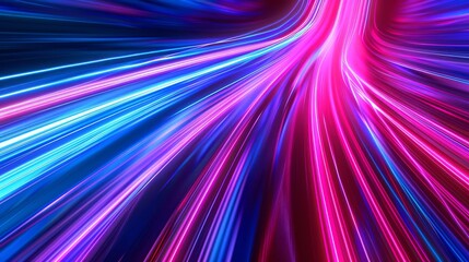 Abstract neon background with vibrant pink and blue glowing lines creating a mesmerizing and futuristic visual display