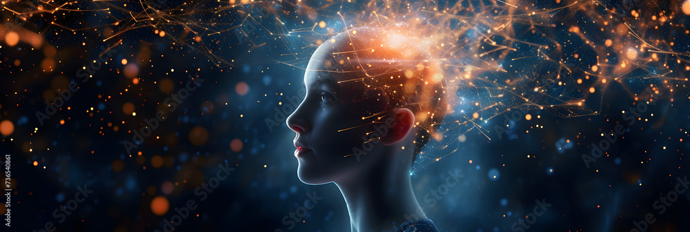 Poster neural networks and communication with human senses. wide format