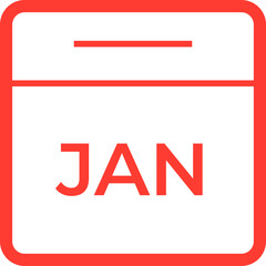 Vector simple icon calendar, month of the year, collection of calendar symbols.