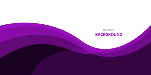 Purple and white wave minimalist abstract background for template design. Vector illustration