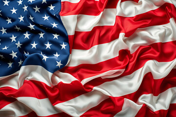 American flag shiny texture close-up - obrazy, fototapety, plakaty