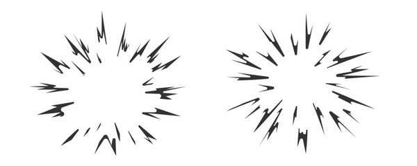 Starburst. Bomb blast. Big explosion. Abstract comic book explosion flash. Flash beam explosion flash glow. Vector illustration on transparent background