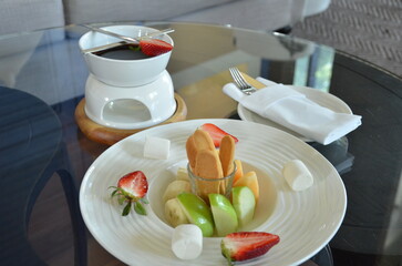 Thai dessert background, Thai cooking - 736546028