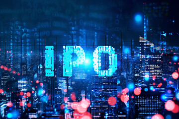 IPO concept, Initial Public Offering, stock shares background
