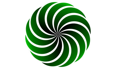 abstract green swirl with color gradation vector