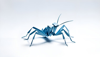 Ameise, Waldameise, Termite in geometrischen Formen, wie 3D Papier wie Origami Falttechnik Tier Symbol Vorlage wildlebende Tiere, Jäger Wildnis beißen Fühler Insekt Beine - obrazy, fototapety, plakaty