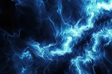 Foto op Aluminium image of blue electrical wave pattern © ASDF