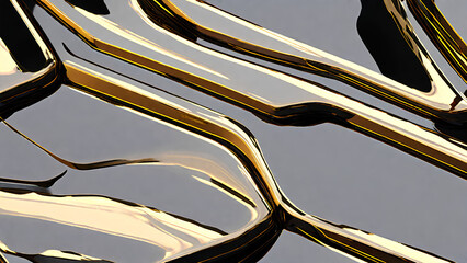 Illustration of Black and Gold Unique Background Texture