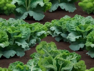 Naklejka premium cabbage in the garden