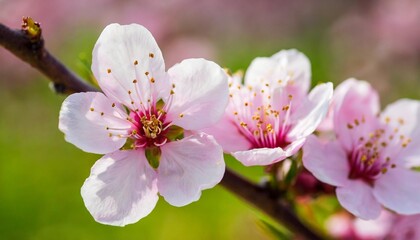 Fototapeta na wymiar peach blossom flowers