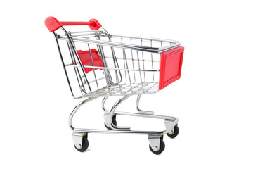Empty shopping cart, on a transparent background