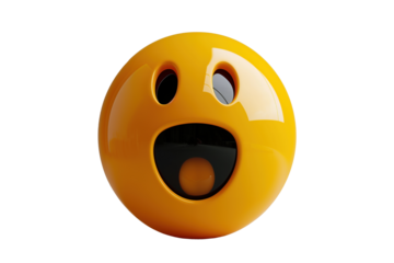 Shocked emoji isolated on white
