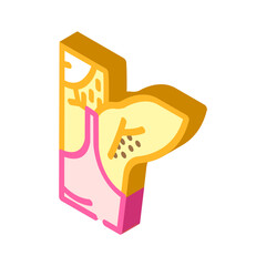 armpit hair removal female isometric icon vector illustration
